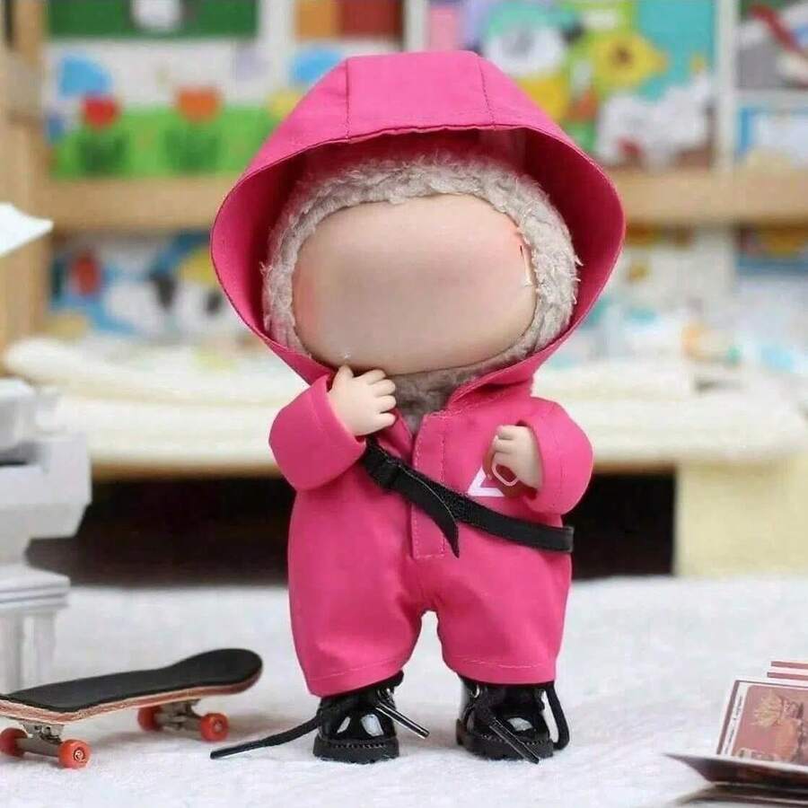 1 pieza Conjunto de ropa para Labubu, accesorios para muñecas, ropa de muñeca linda adecuada para Labubu, ropa de vestir para Labubu (SIN muñeca), conjunto de vestidos premium con accesorios, regalos de Navidad, regalos de cumpleaños