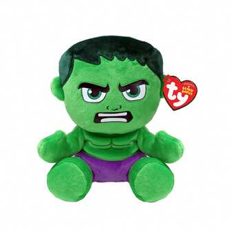  Muñeco de peluche del Hulk de la serie de superhéroes de Marvel TY, muñeco de peluche suave, adecuado como muñeco y regalo para todas las edades