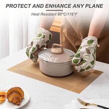 Washable Vinyl Placemats Set Of 4 For Indoor/Outdoor Use - B-four-corner-gold - View 11