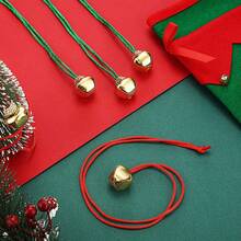 5 Stück Weihnachtsglocken Halskette, Weihnachtsdekoration Glocken mit verbindenden Bändern, Weihnachtsartikel, geeignet für Weihnachtsbastelgeschenke, Weihnachtsgeschenk Raumdekoration
