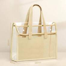 Clear Tote Bag - Large Pouch For Students, PVC Cosmetic Organizer, Clear Bag For Stadium Events, Girl School Bag Backpack, Backpack For School Sprayground Backpack, Lunch Box For Girls, Back To School Supplies Wallet Bookbag