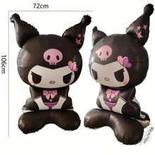 Sanrio 1pc 42 Inch Kuromi Character Foil Balloon, Mixed Colors - Perfect For Birthday Party Decoration, Easy Setup Indoor/Outdoor, No Electricity Needed, Decor For Room, Character Theme, Durable, Sanrio