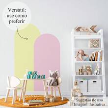 Papel de Parede Adesivo Arco Romano Decoração Moderno Tons Terrosos Colorido - Rosa Candy - Visão 1