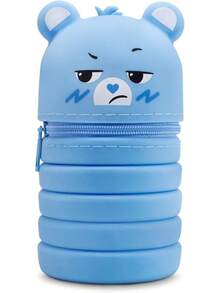 Lapicera de Ositos Carñositos, Lapicera de Oso Cuerpo Plegable con Cierre, Estuche Escolar de Oso Extensible (Azul) - rosa - Ver 6