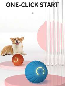 Interactive Dog Ball, Electric Ball Toy, Suitable For Small And Medium Dogs, Smart Dog Toy Ball, Electronic Interactive Pet Toy, Moving Ball, USB Charging, Automatic Movement And Bounce, Puppy Birthday Gift, Not Recommended For Large Dogs - Multicolor - View 4