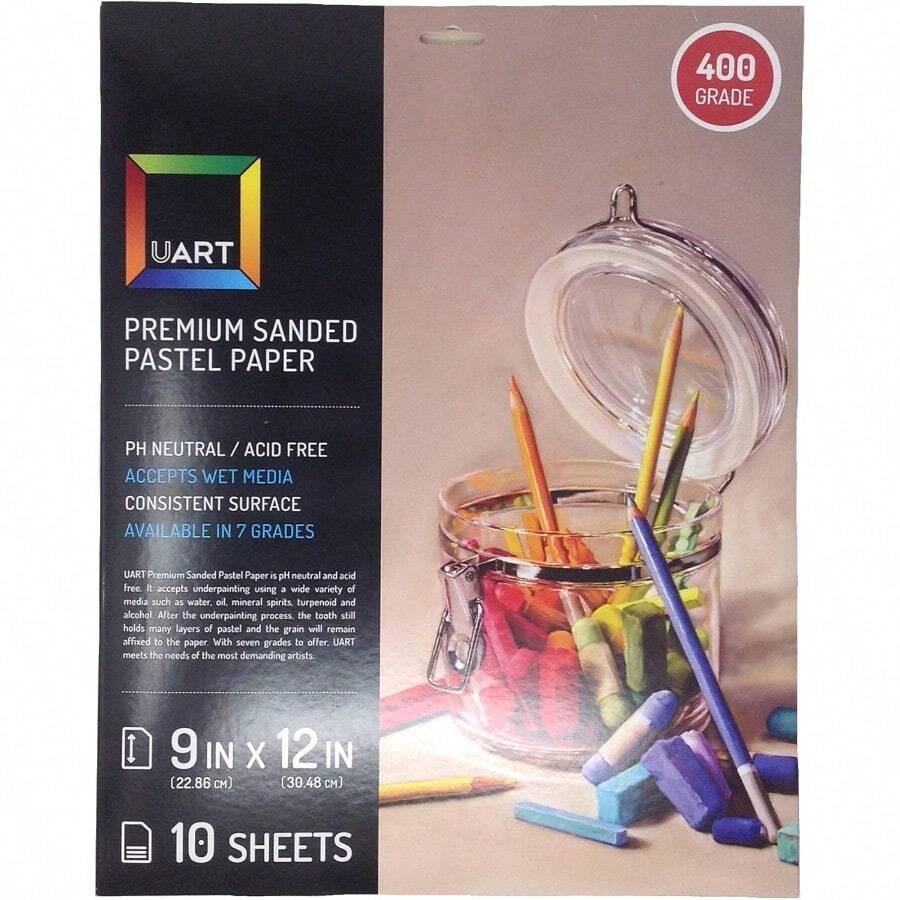 UART Sanded Pastel Paper M148931 9Inch 12Inch No.400 Grade Paper 10Pack ...