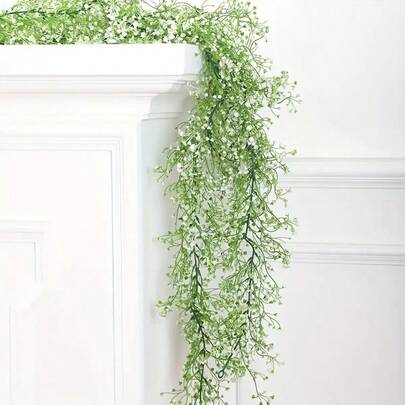 1 st/3 st konstgjorda rottingrankor, hängande vinstockar konstgjorda blomsterkransar, konstgjorda bladdekorationer för att försköna gröna växter slingrande rankor, lämpliga för bröllopsdekorationer, bordsdekorationer, fotorekvisita, utomhusdekorationer, rumsdekorationer, heminredning