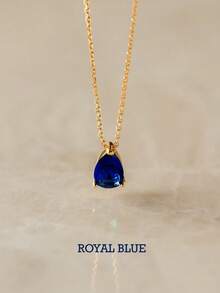 经典简约 S925 纯银诞生石吊坠项链，适合送礼、约会、派对、日常佩戴、订婚、婚礼、新娘首饰，女士款，随机盒装