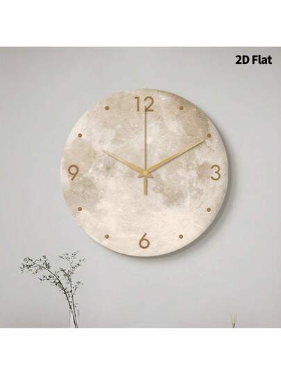 2D Flat 1pc Creative Home Moon Wand Clock, Ultra Quiet Quartz Movement, No Ticking Sound, ation Painting Klok Living Room, Bedroom Office, able Watch, Unique Personalized, Clear Reading Time, In Bedroom, Studio, Ho Study, Kitchen Cafe, Perfect Family Friends view 10