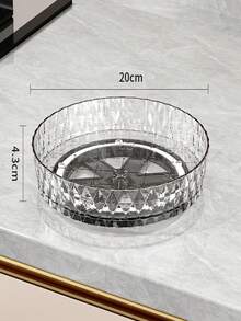 旋转调料架，多功能化妆品收纳盒，家用调味料收纳架，厨房置物架 - 小號透明茶 - 查看 3