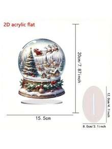 1pc Customized Acrylic Display Stand, Craft Ornament, Christmas Gift - Multicolor - View 3