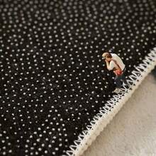 超大尺寸地毯 - 柔软厚绒地毯（70.87英寸以上，2.16平方米以上），可机洗，适用于客厅卧室，红/蓝/黑/白/灰/米色可选，现代家居装饰 - 奢华地垫，艺术风格装饰地毯 - 黑色 - 查看 5