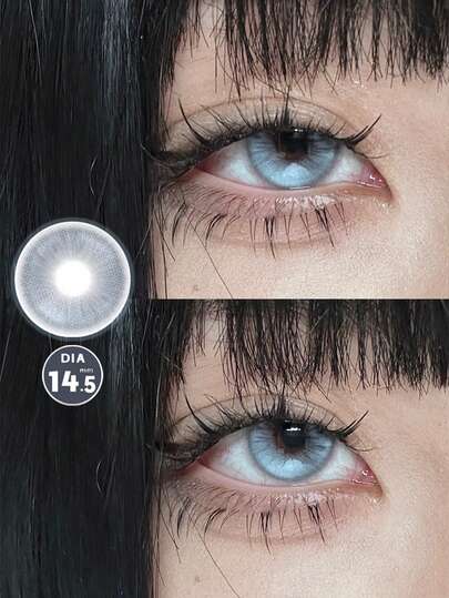 JeweLens 1 par färgade återfuktande kontaktlinser, grå kontaktlinser