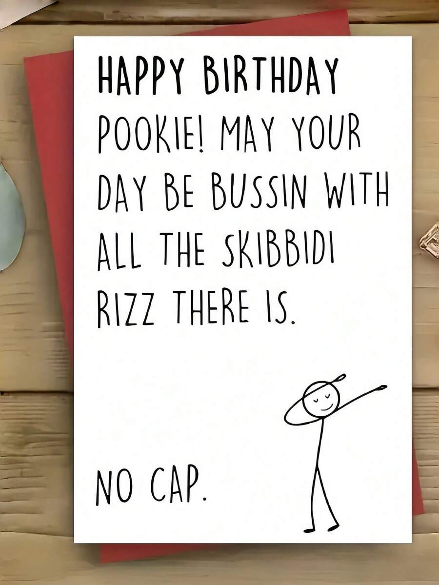 Funny Birthday Card For Boys Girls Him Her 13th 14th 15th 16th 17th 18th 21st Birthday Decorations & Gifts For Son Daughter Teens,10 To 30 Year Old Gifts With Gen Z Slang Meme-Inspired Design - Multicolor - View 1