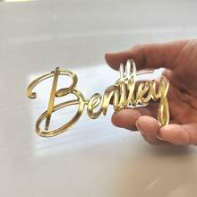 1 Stück personalisierte Acryl Namenskarte - elegante Spiegeloptik für Hochzeiten, Empfänge und Geburtstagsfeier Dekoration - langanhaltend, leicht zu reinigende Gast-Sitzplatz & Torte Dekorations-Zubehör, Hochzeit Gast-Sitzplatz | Platzkarte | Spiegeloptik Tischdekor, Torte Dekorations-Zubehör für Halloween, Weihnachten Veranstaltung & Party Zubehör