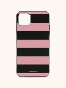 Retro Geometric Striped Phone Case, SECRET FACTORUS Fashionable Pattern Protective Cover, Compatible With IPhone 17 / 17 Air / 17 Pro / 17 Pro Max, And Galaxy Phones, Compatible With S26/S26 PLUS/S26 Ultra - Multicolor - View 43