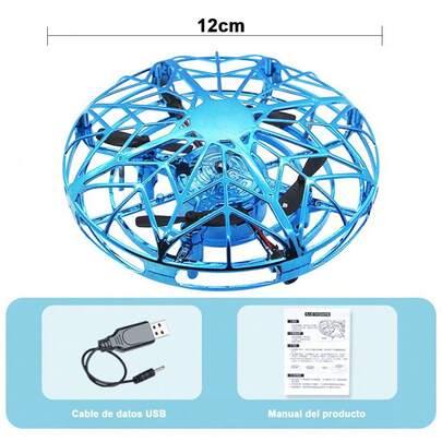 Mini Juguete Giratorio De Drones Voladores UFO Recargable,Juguete volador para niños, avión de inducción inteligente OVNI, disponible en múltiples colores, resistente a caídas y duradero, inducción inteligente, evitación automática, con luz LED, viene con cable de datos USB para cargar, juguete para niños, es un buen regalo, adecuado para regalos de Navidad Y regalos de Año Nuevo, regalos del Día del Niño, juguetes deportivos al aire libre.