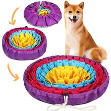 Vivifying Snuffle Mat para perros, tapete para la nariz ajustable para perros pequeños, medianos y grandes, juguete interactivo para enriquecer perros - Paquete morado - Ver 19