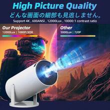 HUASHIJIE 新款 5G 智能投影仪，1080P 全高清家庭影院投影仪，180° 旋转，适用于卧室、电脑、手机、户外、露营、客厅、宿舍、学生、4K 投影仪，情人节、圣诞节、儿童节、父亲节、母亲节的礼物 - 查看 10