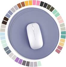 2-Pack Almohadillas para Ratón, Ultra-Finas e Impermeables, Piel de PVC, Bordes Cosidos, Adecuadas para Computadoras, Laptops, Varias Almohadillas para Ratón, Uso en Oficina/Hogar (Blanco, 8.66 Pulgadas) - gris azul - Ver 8