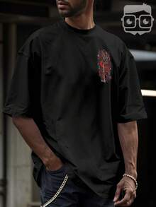 Oversized T-Shirt Japanese Dragon Samurai Sword Katana REF 7305 VEST NERD - màu đen - Xem 5