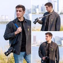 JJC DSLR Camera Neck Strap With Patented Quick Release Buckles, Universal Adjustable Camera Shoulder Sling Strap For Canon Nikon  Fujifilm Olympus Pentax DSLR SLR Cameras (Black){"Color_name":"Black","Size_name":"1.3\"W/37.4\"-59\"L"} - 黑色 - 查看 3