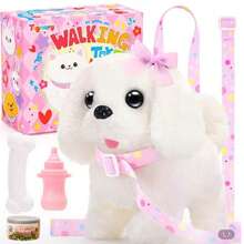 1件装 - 2025新款电动宠物电子狗玩具，儿童益智玩具，可跑、可叫、可走，互动毛绒狗玩具，生日礼物，儿童互动游戏玩具