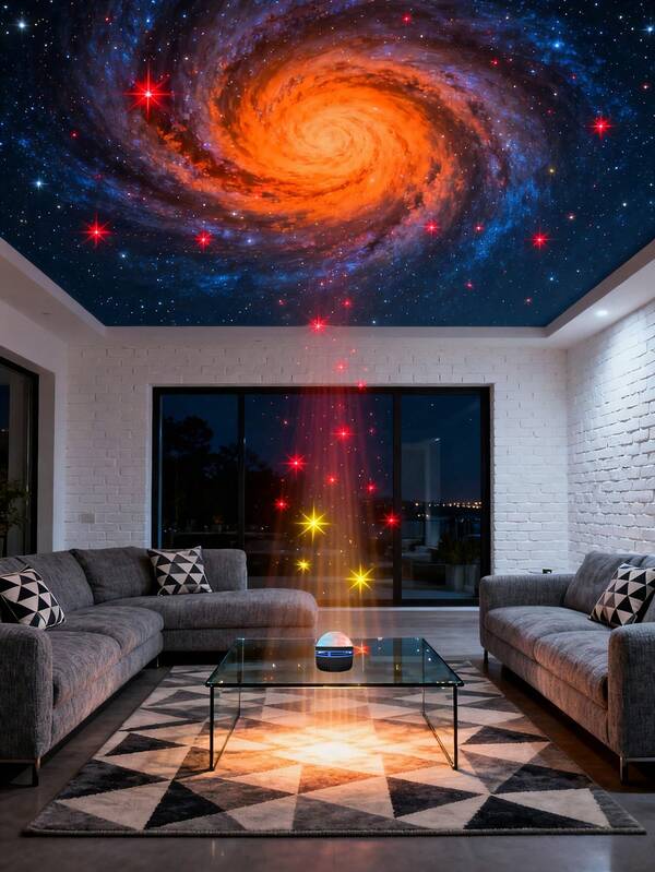 [Wave Projection Lamp] USB Powered, Comes With Remote Control, LED Night Light, Suitable For Room Decor, Creating Ambiance In Study, Living Room, Also Applicable For Camping, Weddings, Holidays, Birthdays And Parties, Creates A Romantic And Dreamy Atmosphere, An Ideal Gift For Family And Friends.