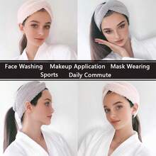 1pc Super Soft Solid Color Plush Criss-Cross Headband For Women, Daily Makeup Washing Hairstyle Accessory, Outdoor Sports Warm Non-Sweating, Double-Sided Cloud-Like Fabric Design, Casual Fresh Sweet Style Hair Accessories Winter Scarf Warm Hair Bands Women Bandanas