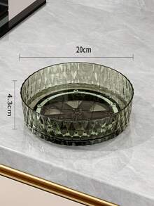 旋转调料架，多功能化妆品收纳盒，家用调味料收纳架，厨房置物架 - 小號透明茶 - 查看 5