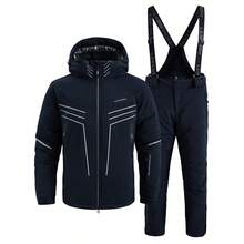 LEIFENSH 2pcs/Set Men's Sports & Outdoor Sportswear, Men's Professional Sports & Recreation Wear, Men's Ski Suit, Ski Suit Set, Top And Bottom, HX9120 Black - Black - View 15