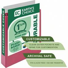 PlantBased 1.5 Inch Durable Round Ring Made In USA View Binder  USDA Certified Biobased 4 Pack Fashion Assortment - FashionAssortment - View 3
