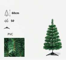 Nuevo árbol de Navidad de PVC, árbol de Navidad artificial, árbol de madera dura de PVC, árbol de Navidad verde, decoración de árbol de 60 cm, 90 cm, 120 cm, 150 cm, 180 cm y 210 cm, adecuado para decoración navideña de hogar, jardín, centro comercial y restaurante. - Verde - Ver 30