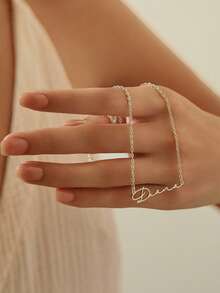 A S925 Silver Minimalist Personalized Customized English Name Pendant Necklace, Fashionable Women's Autumn And Winter Sweaters And Suits, Unique And Meaningful Gifts, Warm And Unique Accessories Jewelry