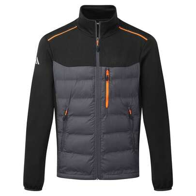 Portwest Mens Baffled Hybrid Jacket (Black) - 100% Mixed -  Filling 260gsm - Outer 350gsm - (PW1744)