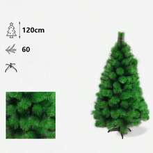 Nuevo árbol de Navidad de PVC, árbol de Navidad artificial, árbol de madera dura de PVC, árbol de Navidad verde, decoración de árbol de 60 cm, 90 cm, 120 cm, 150 cm, 180 cm y 210 cm, adecuado para decoración navideña de hogar, jardín, centro comercial y restaurante. - Verde - Ver 28