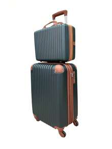 mala para viagem para 12kg com ziper antifurto 57*36*25 - Verde Militar - Visão 11