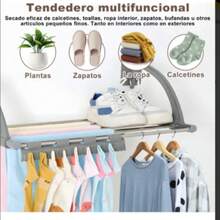 Tendedero Retractil Portati De Acero Inoxidable - Negro - Ver 6