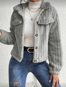 Women Coats - Grey - View 7