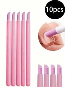 [5pcs/1set] Quartz & Ceramic Nail Polishing & Carving Pen Kit, 45 Degree Cuticle & Skin Remover, Nail Polish, Nail File, Smooth Rock Stone, Natural Nail Gel