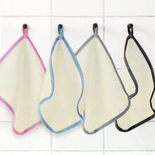 5 Pieces Exfoliating Face and Body Wash Cloths Towel Weave Bath Cloth Exfoliating Scrub Cloth Massage Bath Cloth Women and Men Green, 10.63x 9.05 Inch - Blanco, rosa, azul, gris, borde negro + 10,63 x 9,05 pulgadas - Ver 7