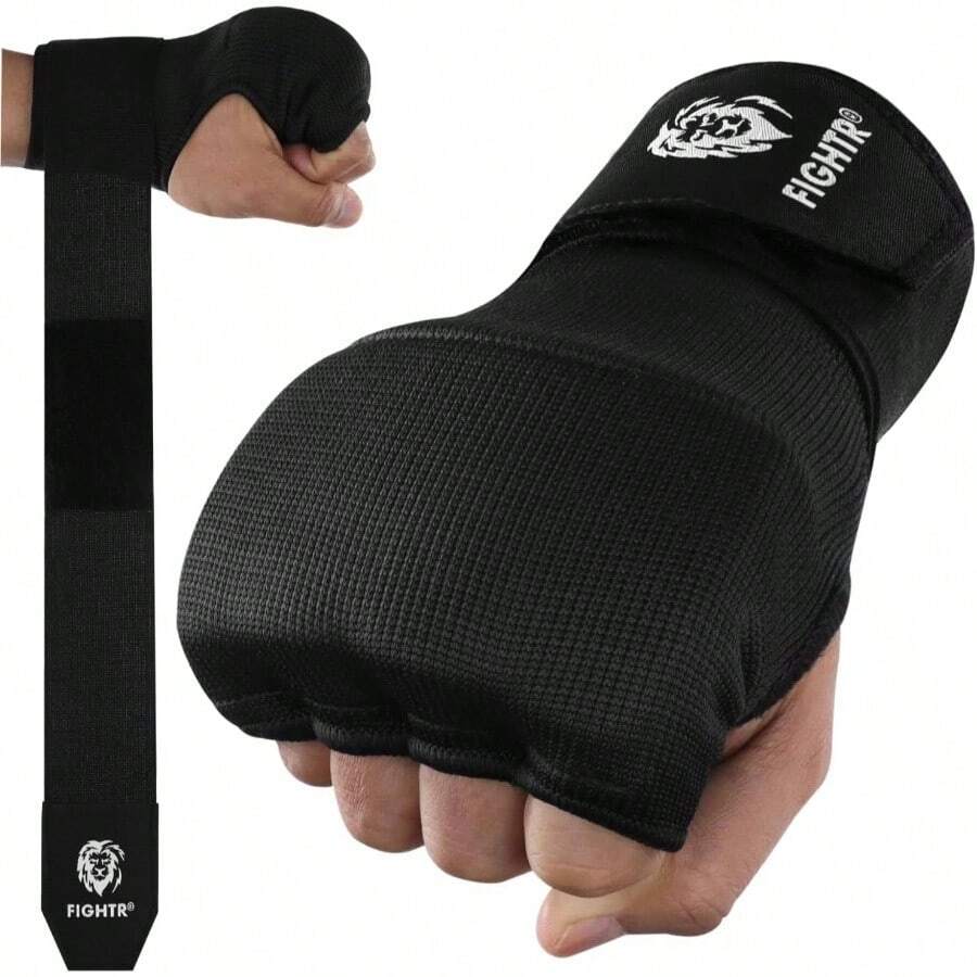 Premium Gel Inner Gloves - Quick Wrapping More Stability Gel Hand Wraps Boxing, Muay Thai, Martial Arts With Long Wrist Wrap - S 2.0 + Black - View 1