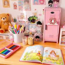 Caja de joyería tipo gabinete de almacenamiento mini, artesanía de pulverización de hierro para almacenar cosméticos, joyas, herramientas de belleza, adecuada como regalo de Navidad, Halloween