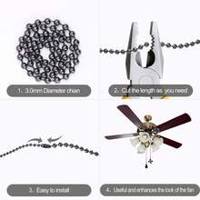 2 Pack Ceiling Fan Pull Chain Extension Set, 12 Inches Fan Light Bulb Shaped Pull Chains Extenders For Ceiling Fans And Lamps, Decorative Fan Pulls Pendant For Bedroom Living Room (1Light And 1 Fan)Decorative Fans - Black - View 4