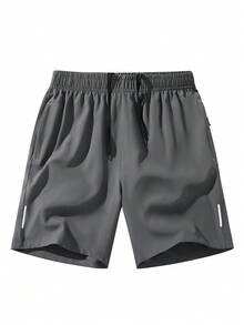 1pc Men's Breathable Elastic Sports Shorts, Suitable For Fitness, Running, Workout, Spring/Summer