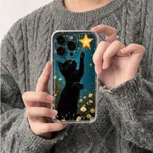 1 PCS Transparent Case With Luminous Amber Designs - A Premium Soft TPU Shock-Resistant Phone Cover Suitable For Iphone Models 17, 16, 15, 14, 13, 12, 11 Pro Max, As Well As 16, 14 Plus, 12 Mini, X, XS Max, XR, 8, And 7 Plus, Wicked For Good Phone Case, Wicked Phone Case, Phone Case, Handy CoverGIF-FOR-YOU - 1PC - 查看 3