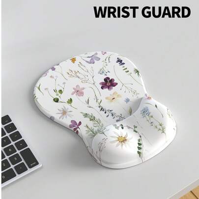 1 Miếng lót chuột công thái học bằng silicon, vừa vặn với cổ tay, giảm đau tay, phù hợp với máy tính xách tay/máy tính để bàn, thiết kế tối giản chuyển màu và miếng lót chuột dày có đế chống trượt bằng silicon