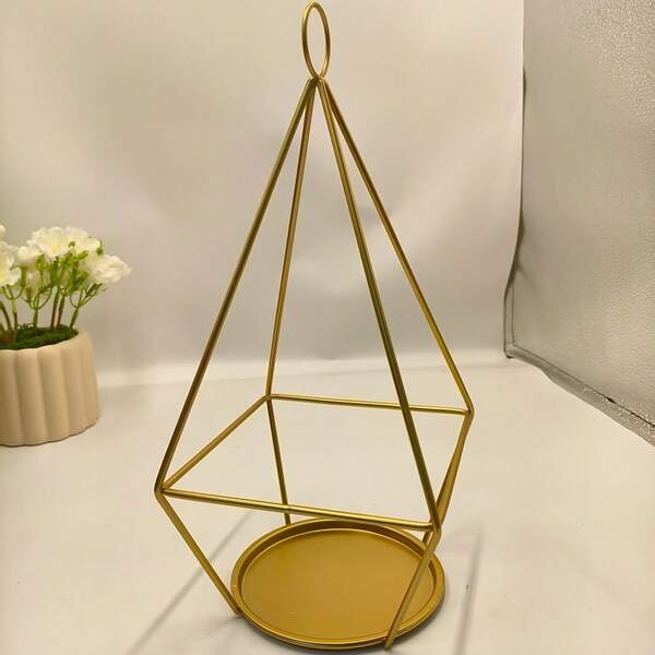 Vintage Gold Decorative Flower Stand, Suitable For Indoor/Outdoor Holiday Decor