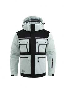 LEIFENSH Set de 2 piezas Ropa deportiva y de exterior para hombres, Ropa deportiva y recreativa profesional para hombres, Traje de esquí, Conjunto de traje de esquí, Parte superior y Bottom, Gris claro HX9123 - Gris Claro - Ver 5