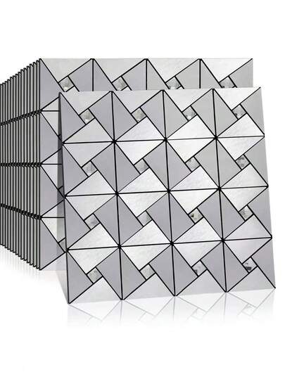 Juego de 5 piezas de papel tapiz de PVC, calcomanías de paneles de pared con patrón de mosaico moderno para el hogar, pegatinas de renovación, papel tapiz, artículos de decoración de primavera para refrescar su hogar, calcomanías de decoración de festivales, regalos de cumpleaños y graduación